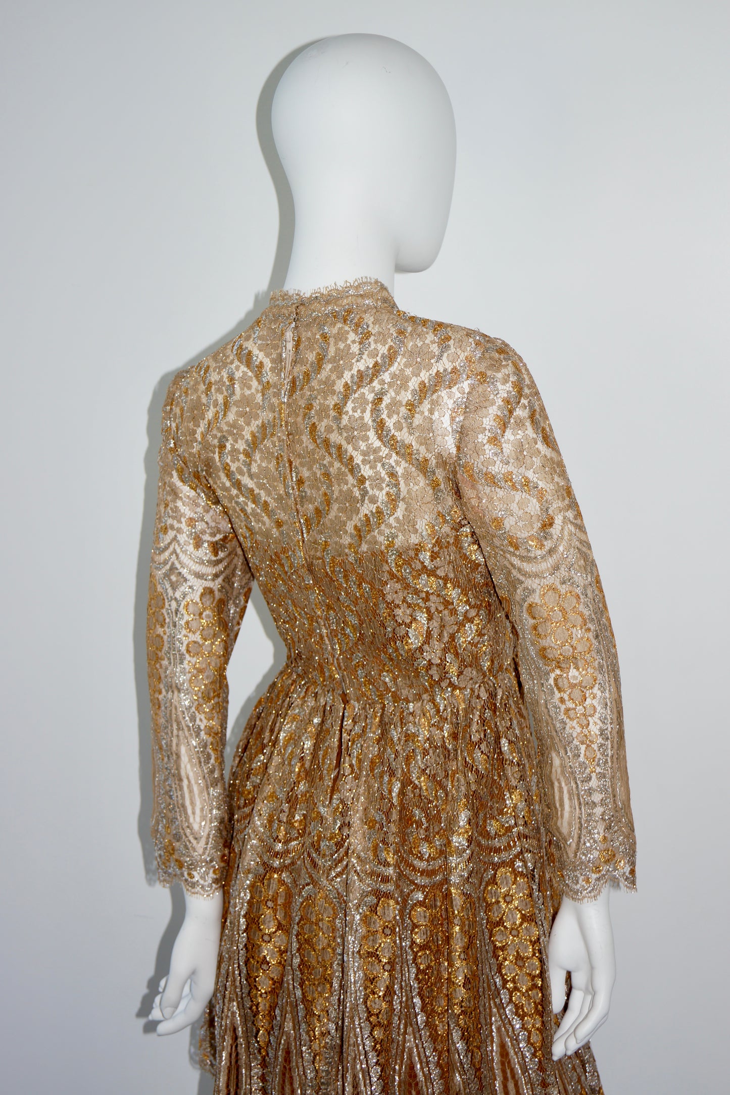 1960's Metallic Lace Dress