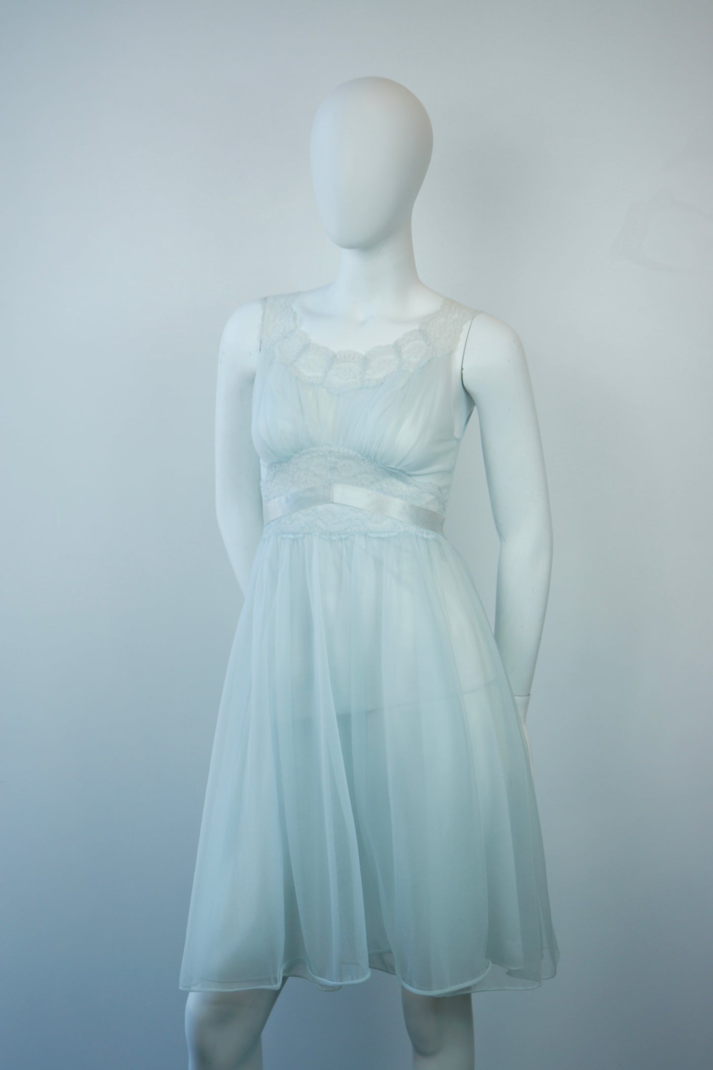 Pale Blue Peignoir Slip