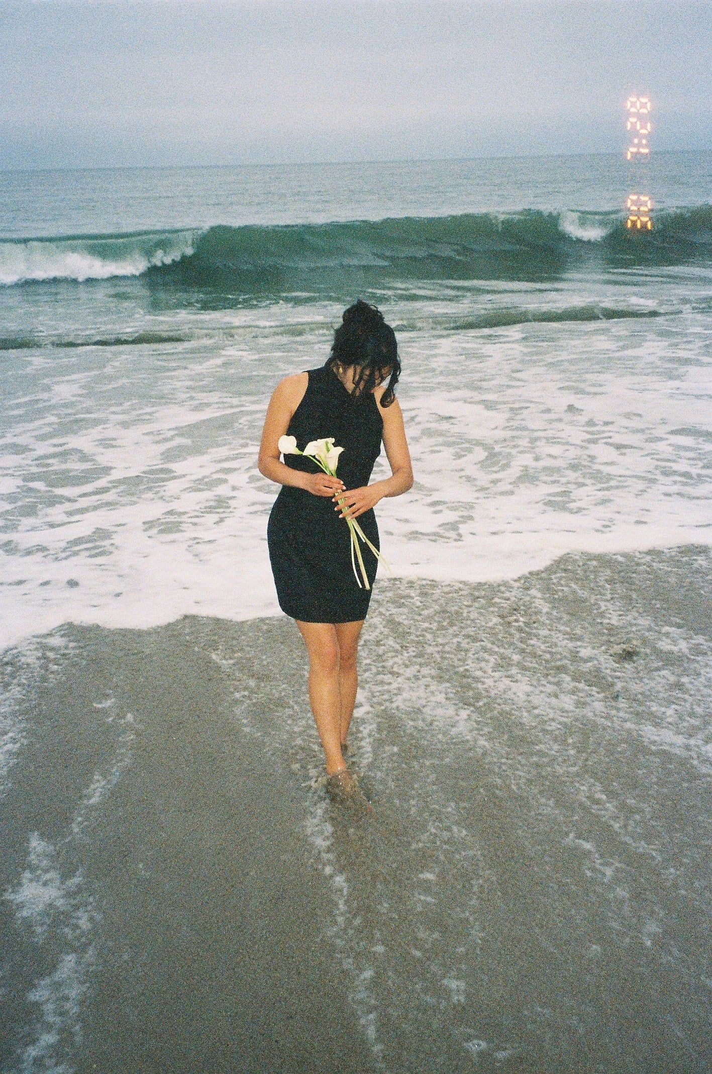 Carmen Marc Valvo 90's/Early 2000's Striped LBD