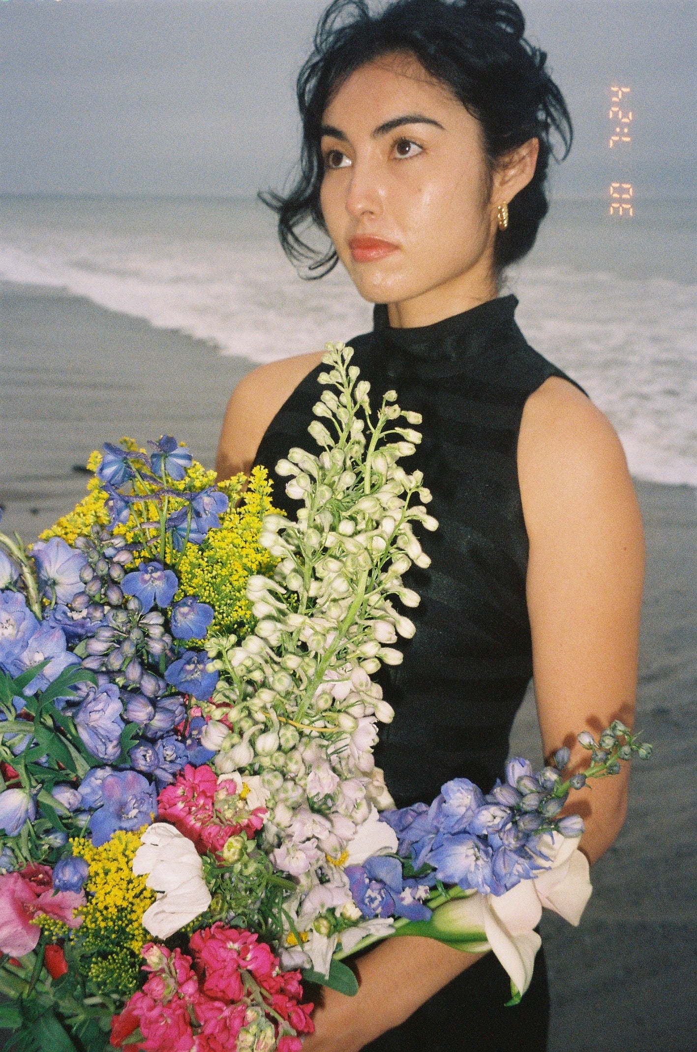 Carmen Marc Valvo 90's/Early 2000's Striped LBD