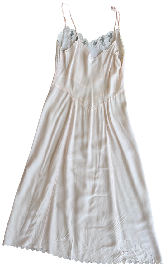 Pale Pink Scalloped Laros Slip Dress