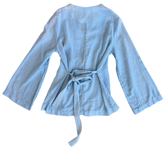 1970's Mister Marty Blue Long Sleeve Top