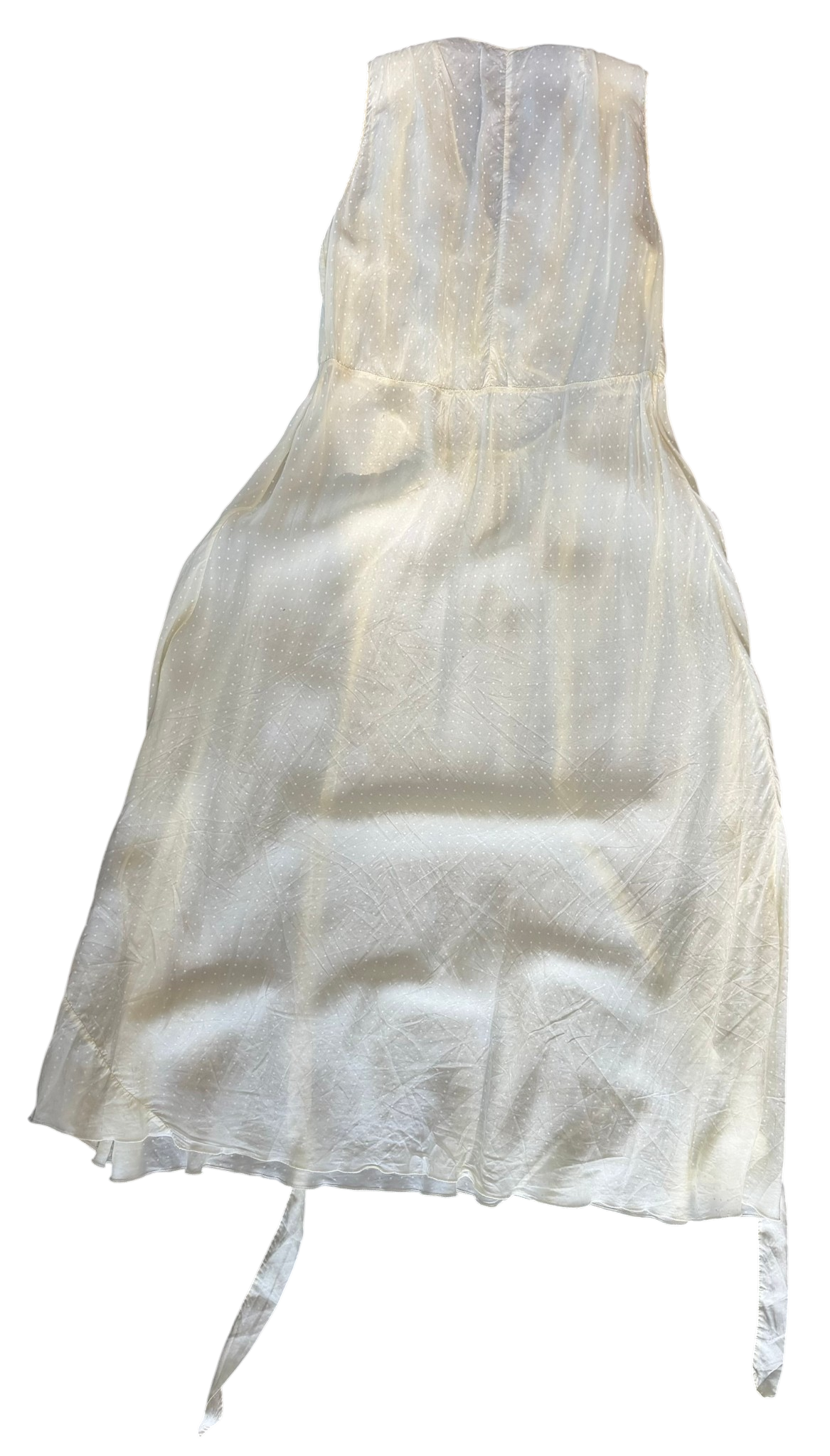 Pale Yellow Swiss Dot Dress