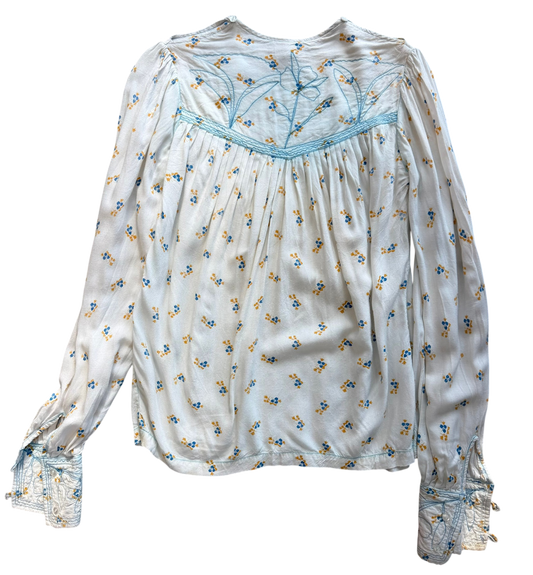 1970's Folk Cotton Blouse