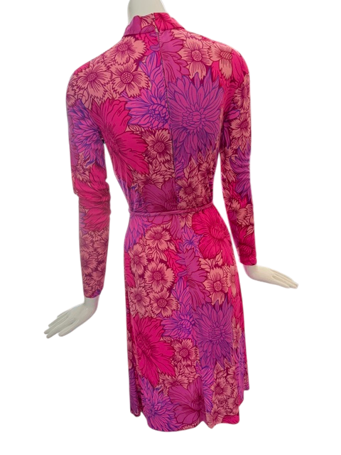 La Mendola Pink Silk Dress with Cape