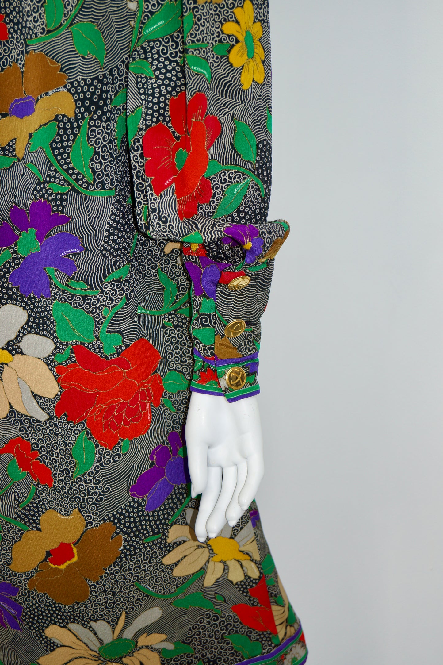 1970's Leonard Silk Dress