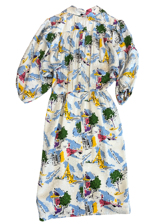 1980's Saint Laurent Silk Paris Dress