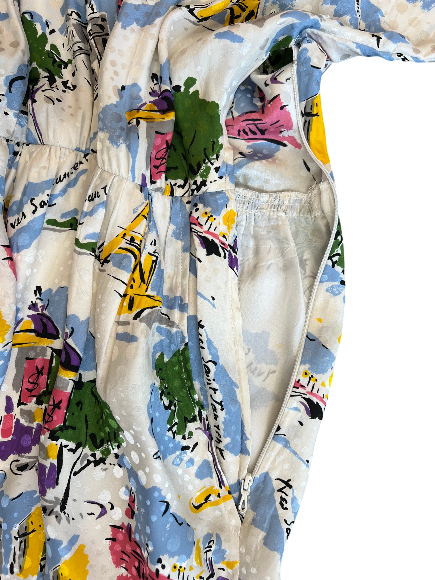 1980's Saint Laurent Silk Paris Dress