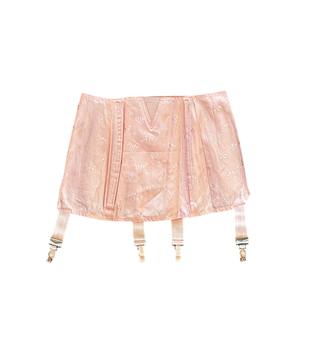 1950's Triumph Pink Jacquard Garter Belt