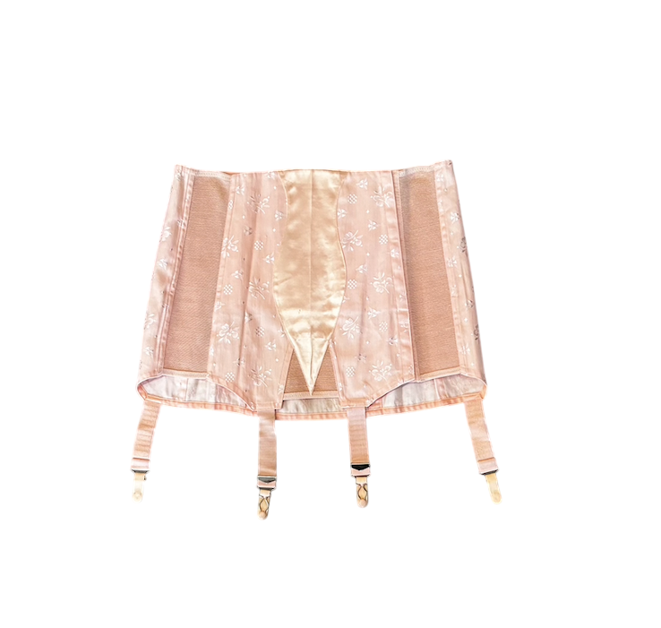 1950's Triumph Pink Jacquard Garter Belt