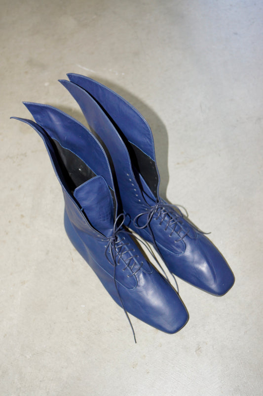 Romeo Gigli Blue Lace Up Boot