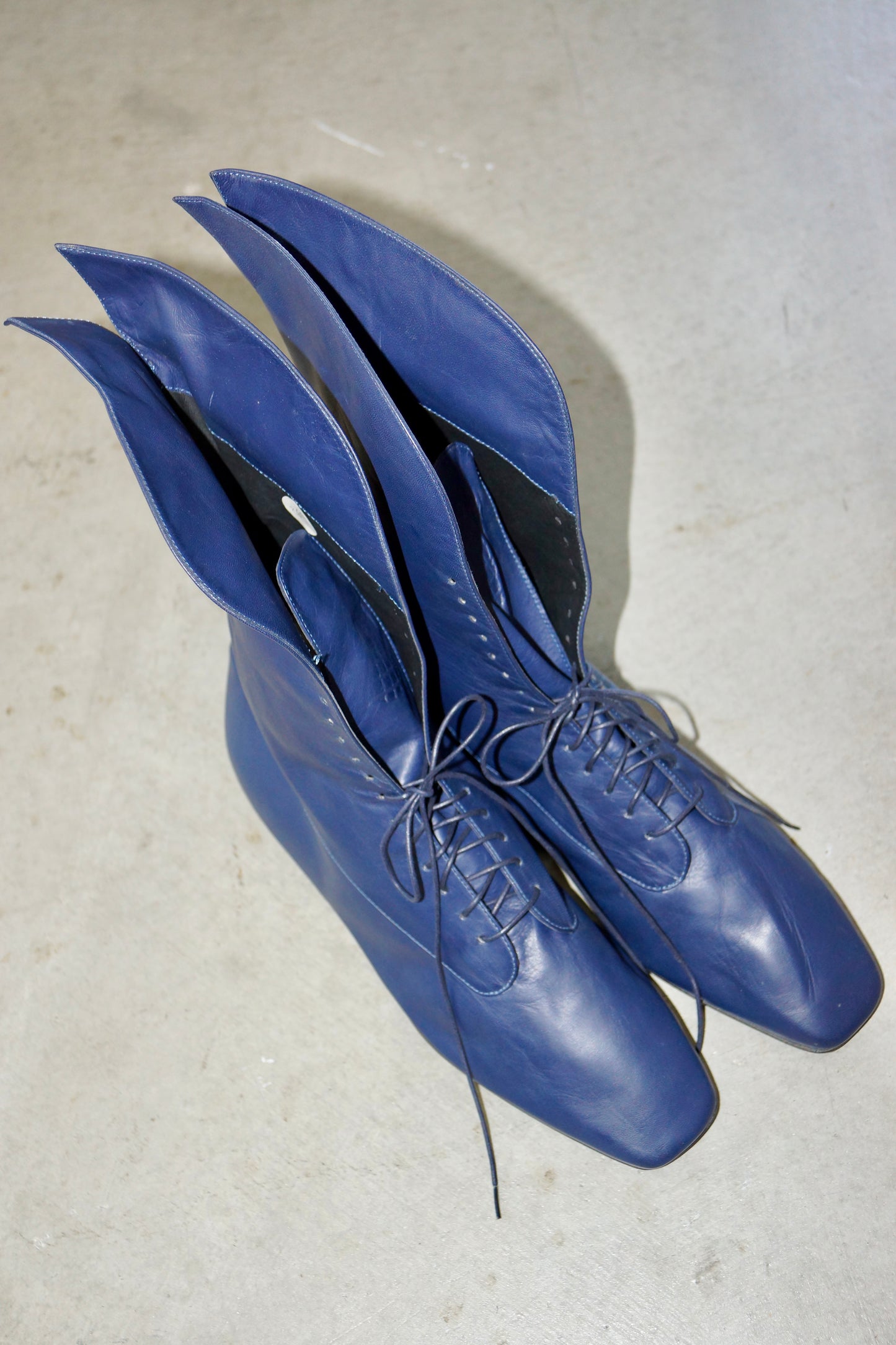 Romeo Gigli Blue Lace Up Boot