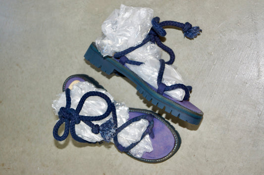 Romeo Gigli Blue Rope Sandals