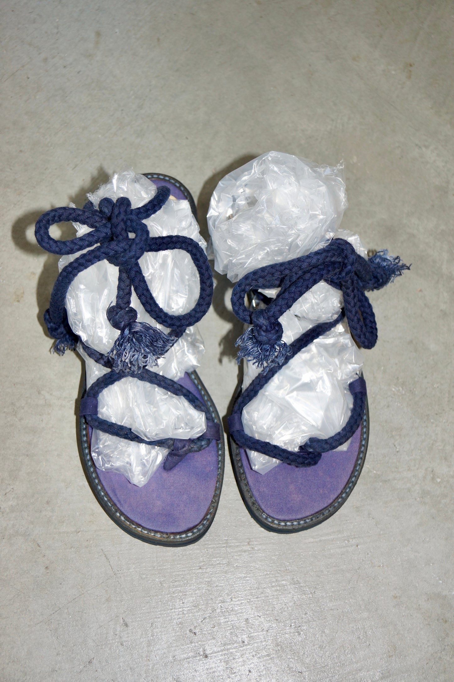 Romeo Gigli Blue Rope Sandals