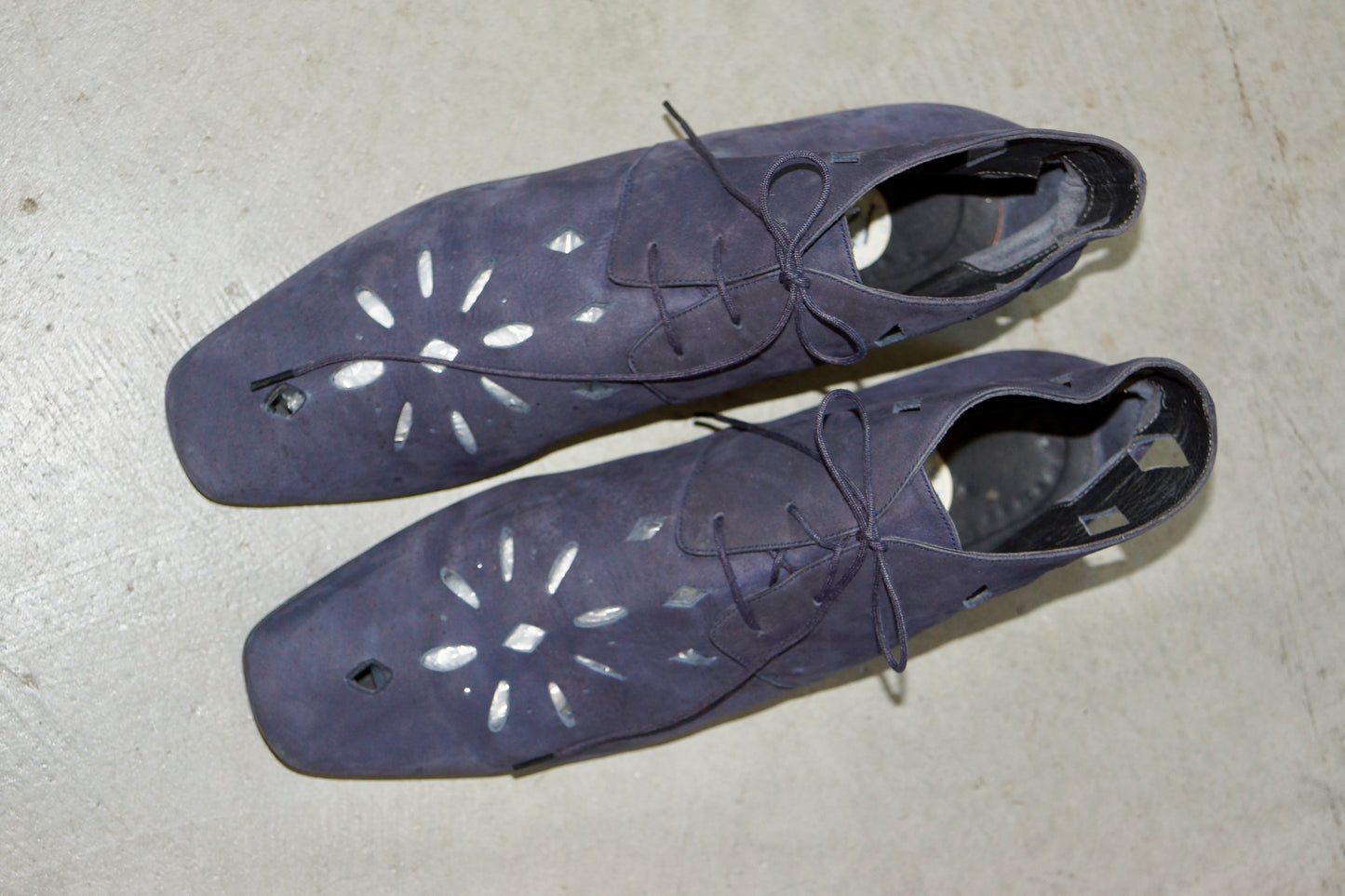 Romeo Gigli Blue Suede Moccasins
