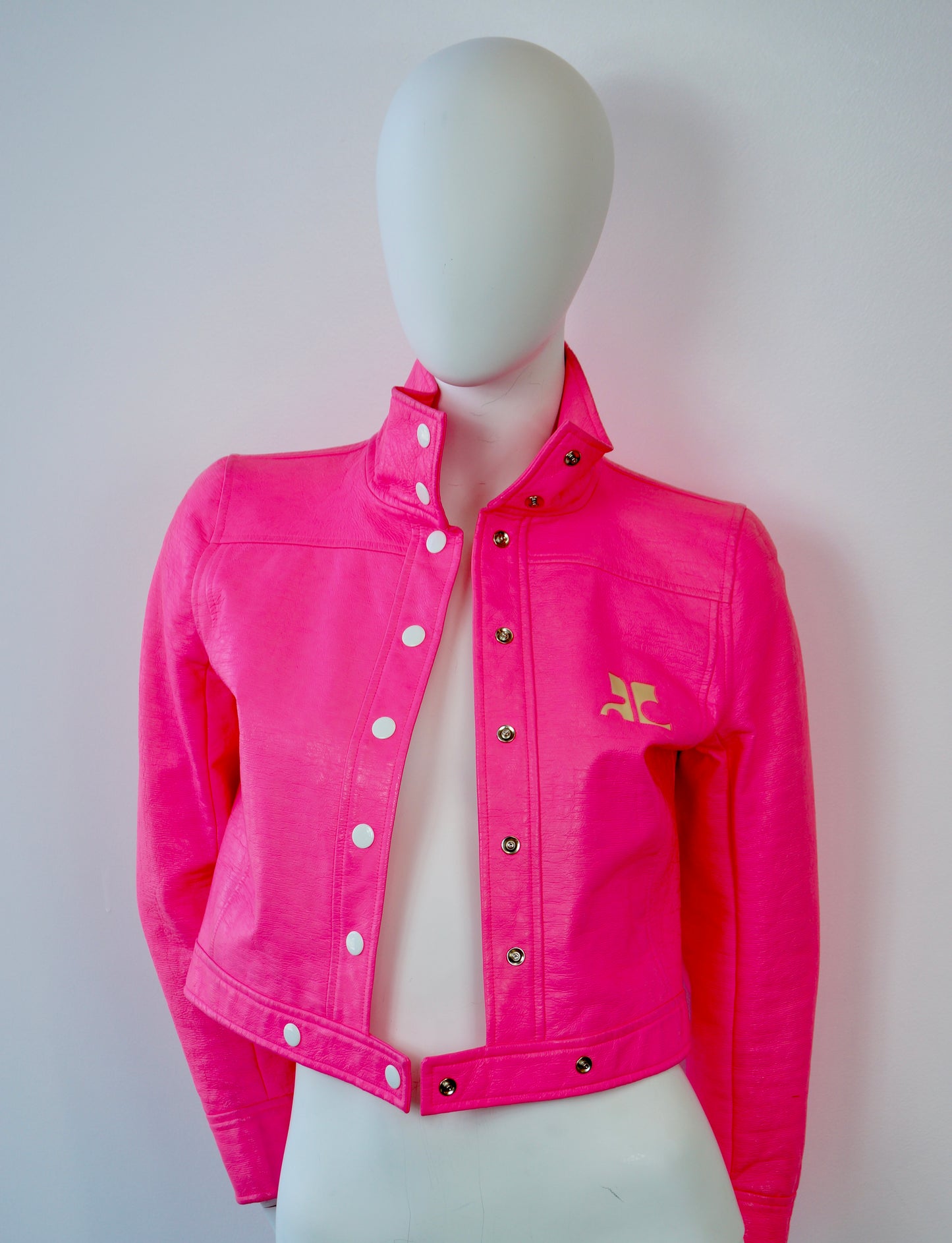 1960's Courreges Hot Pink Vinyl Jacket