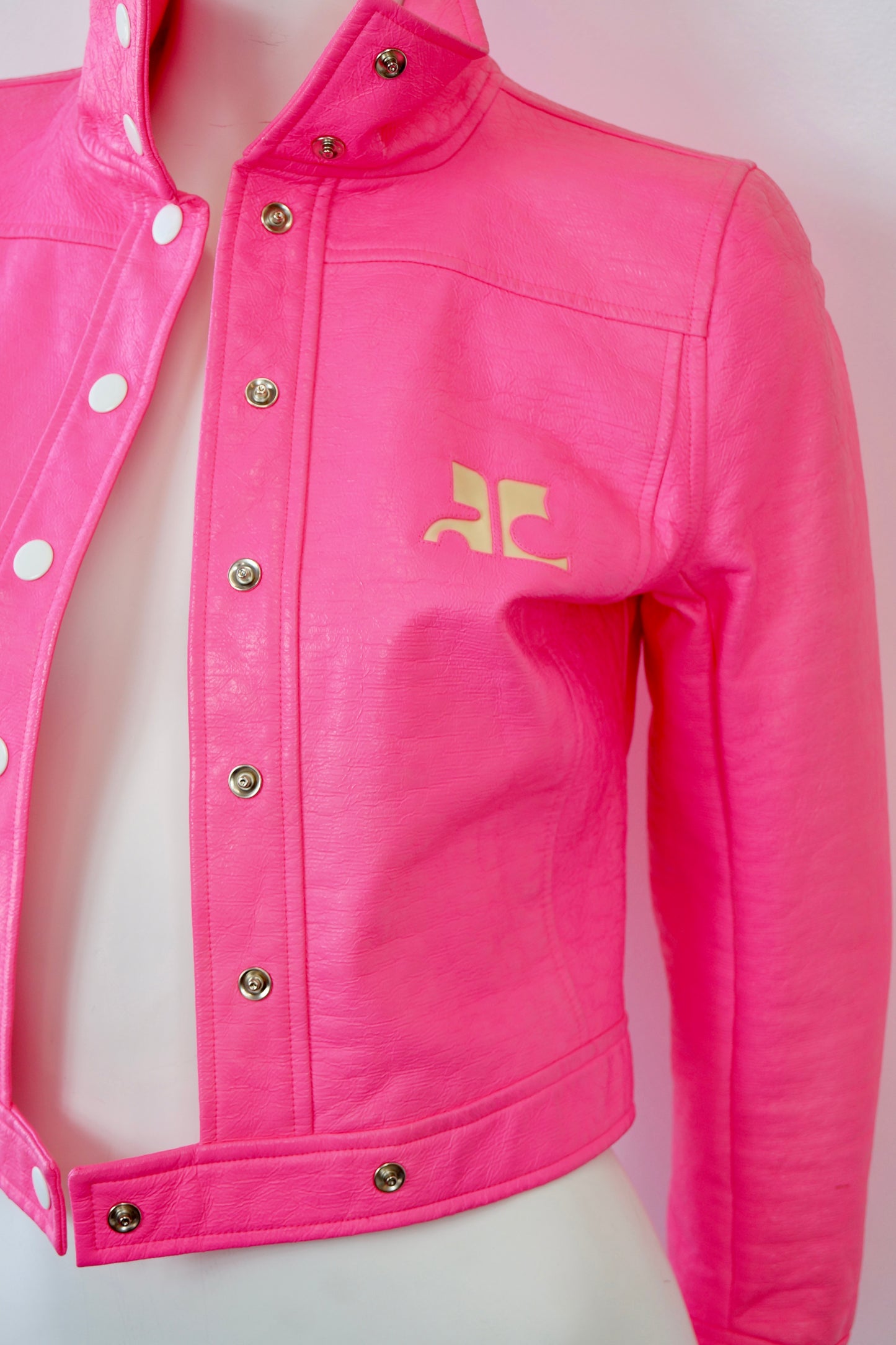 1960's Courreges Hot Pink Vinyl Jacket
