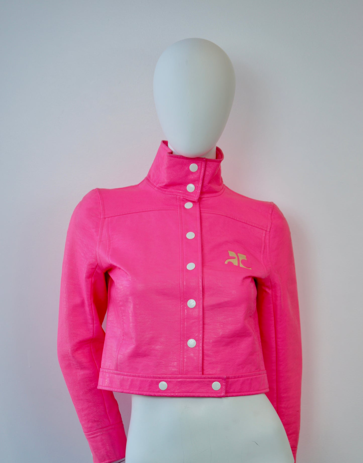 1960's Courreges Hot Pink Vinyl Jacket