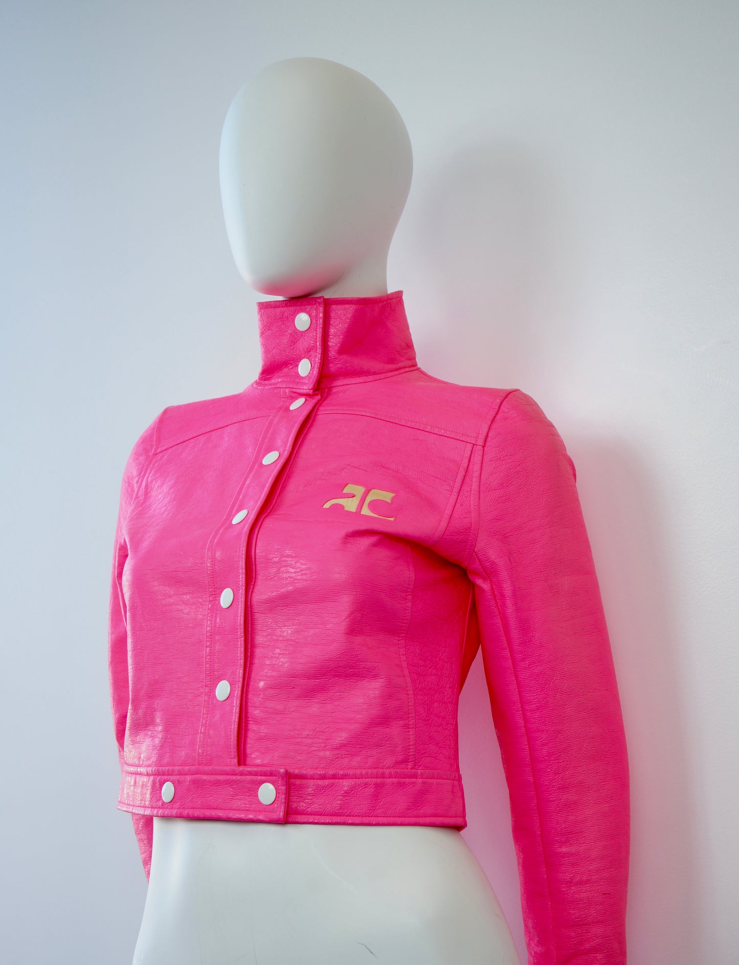 1960's Courreges Hot Pink Vinyl Jacket