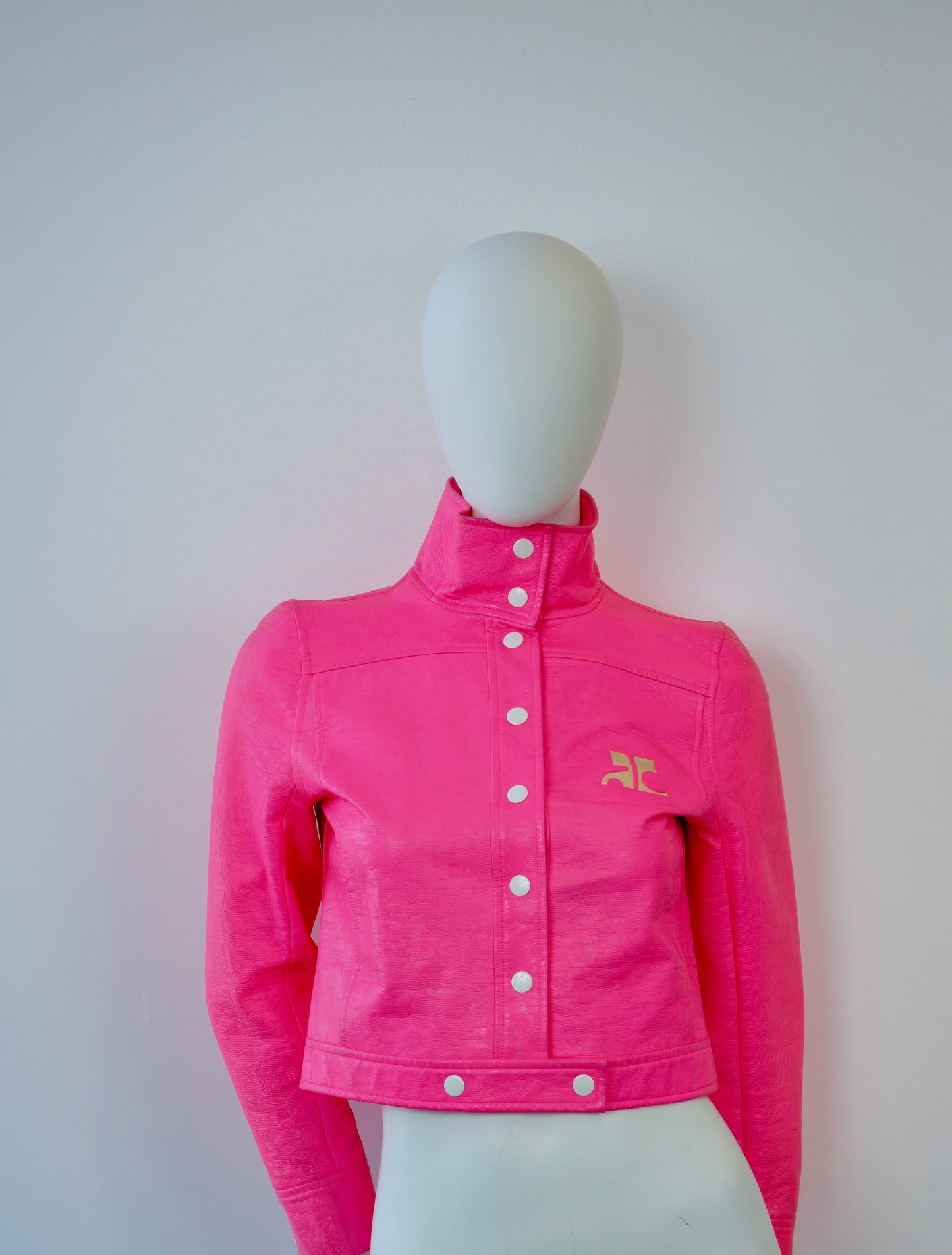1960's Courreges Hot Pink Vinyl Jacket