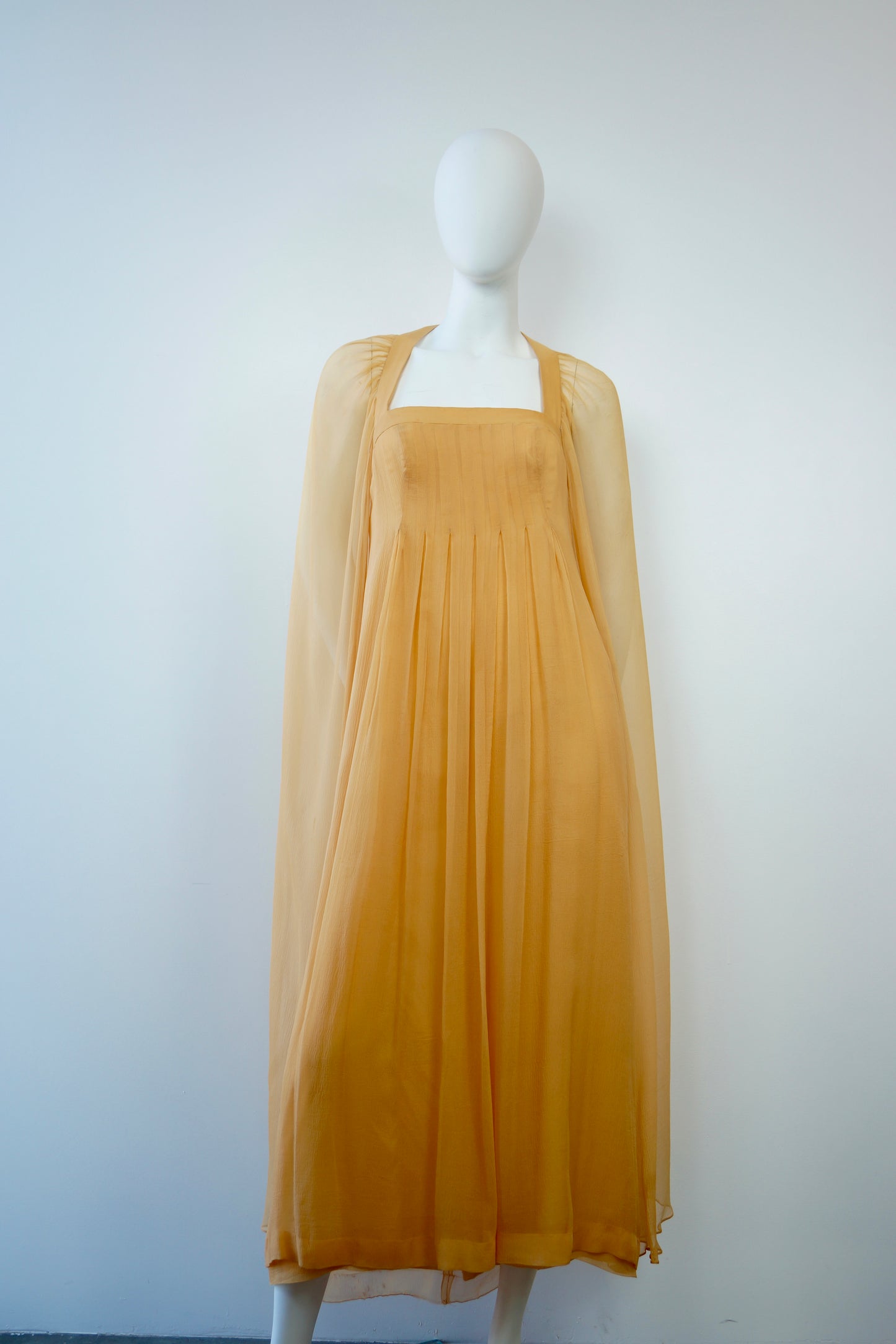 1970's Germaine & Jane Paris Cape Gown