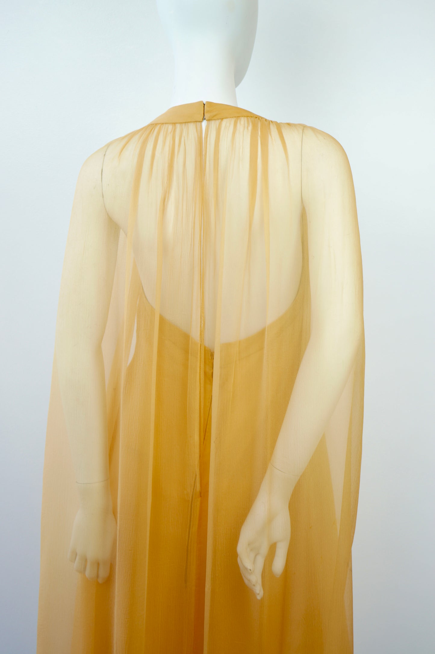 1970's Germaine & Jane Paris Cape Gown