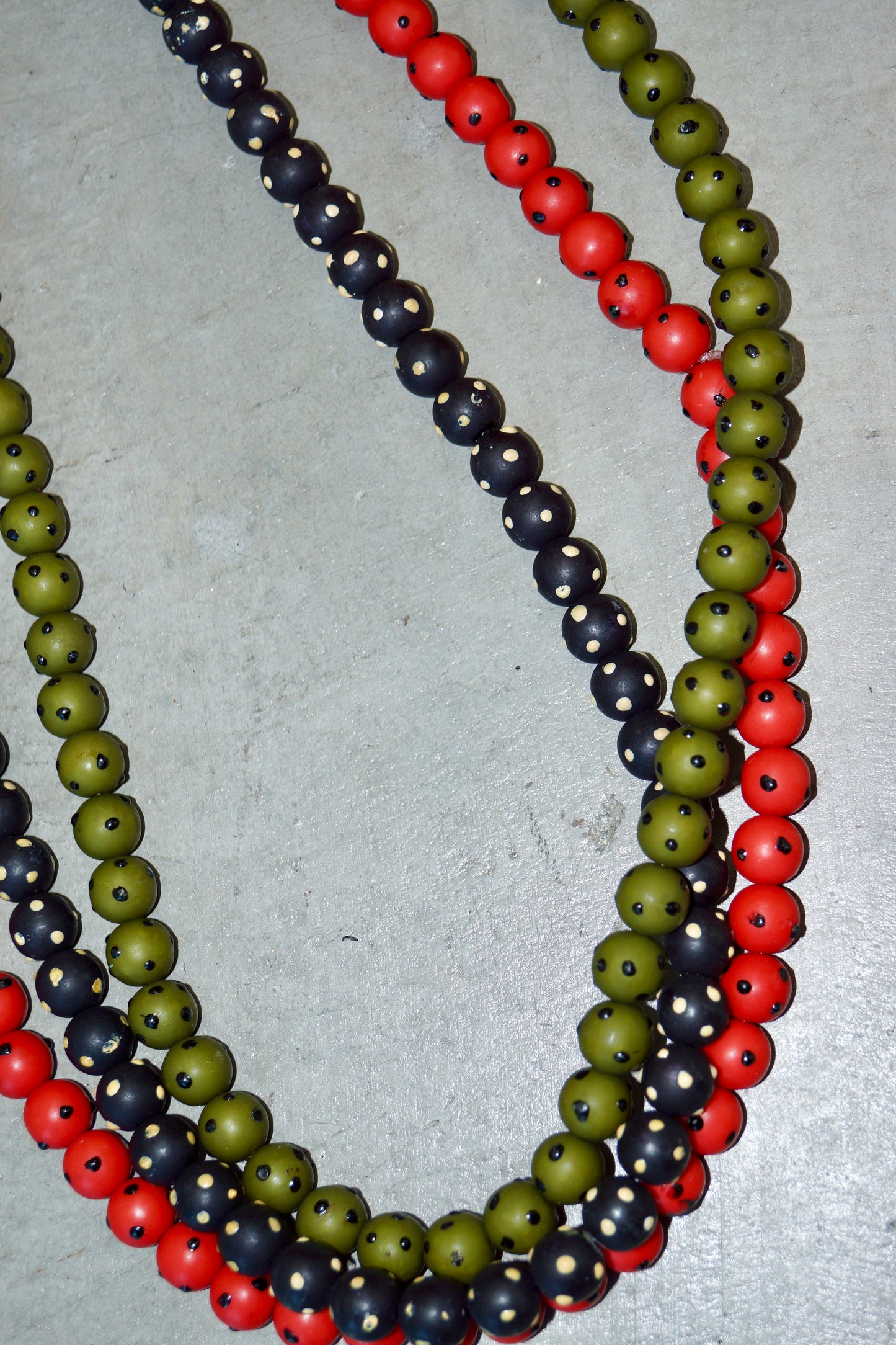 Romeo Gigli Extra Long Resin Bead Necklace