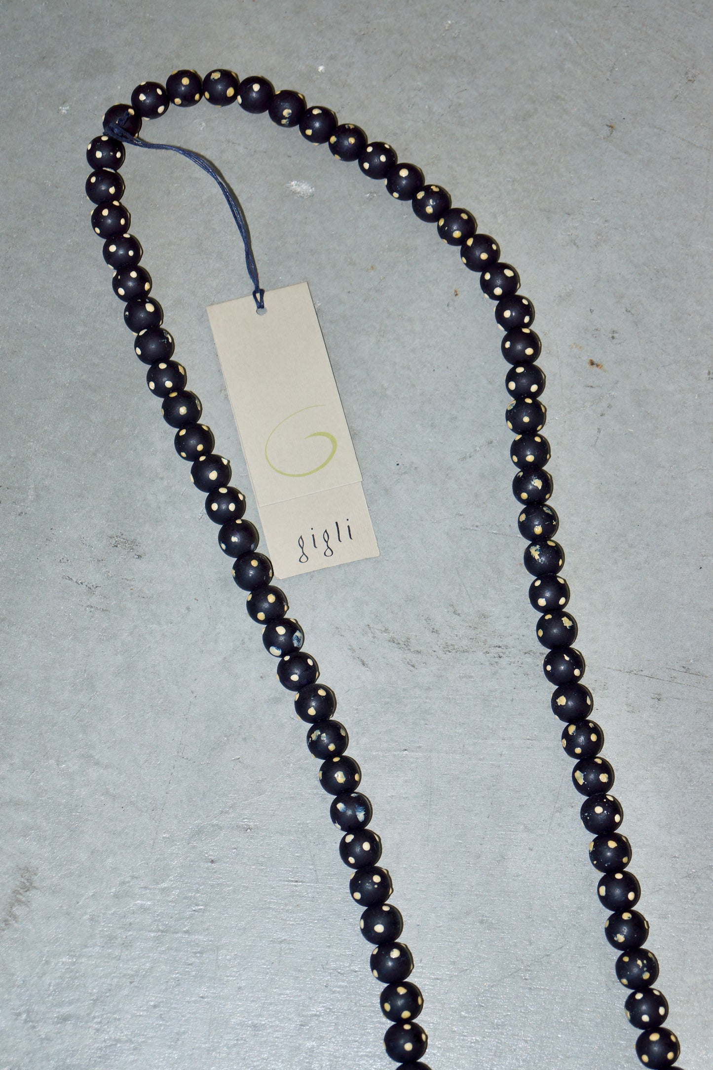 Romeo Gigli Extra Long Resin Bead Necklace