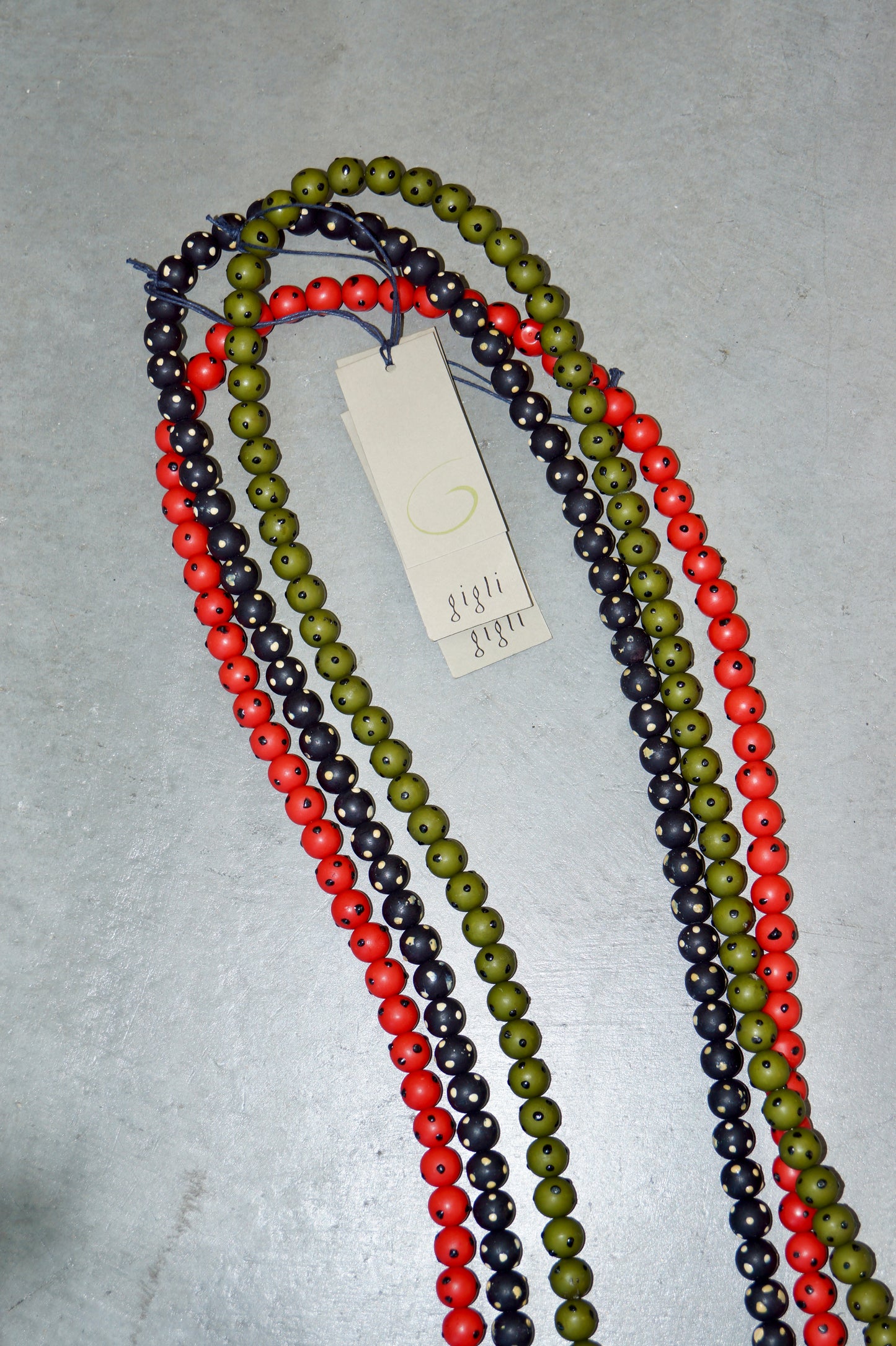 Romeo Gigli Extra Long Resin Bead Necklace