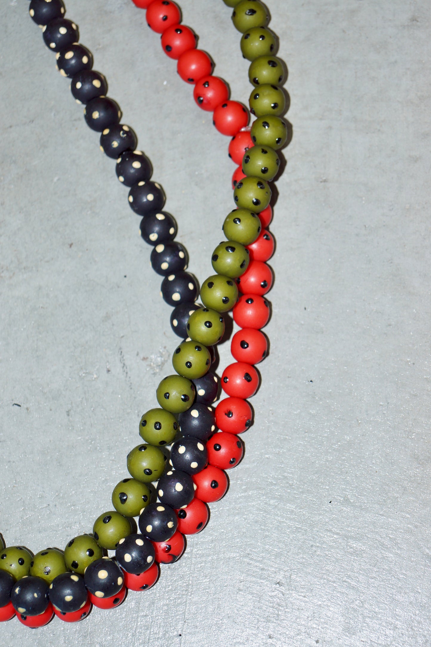 Romeo Gigli Extra Long Resin Bead Necklace