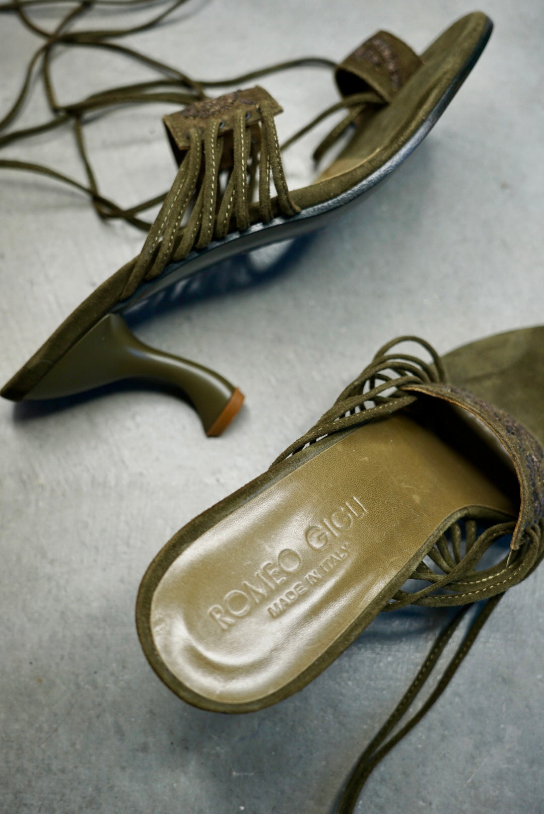 Romeo Gigli Suede Lace Up Heel
