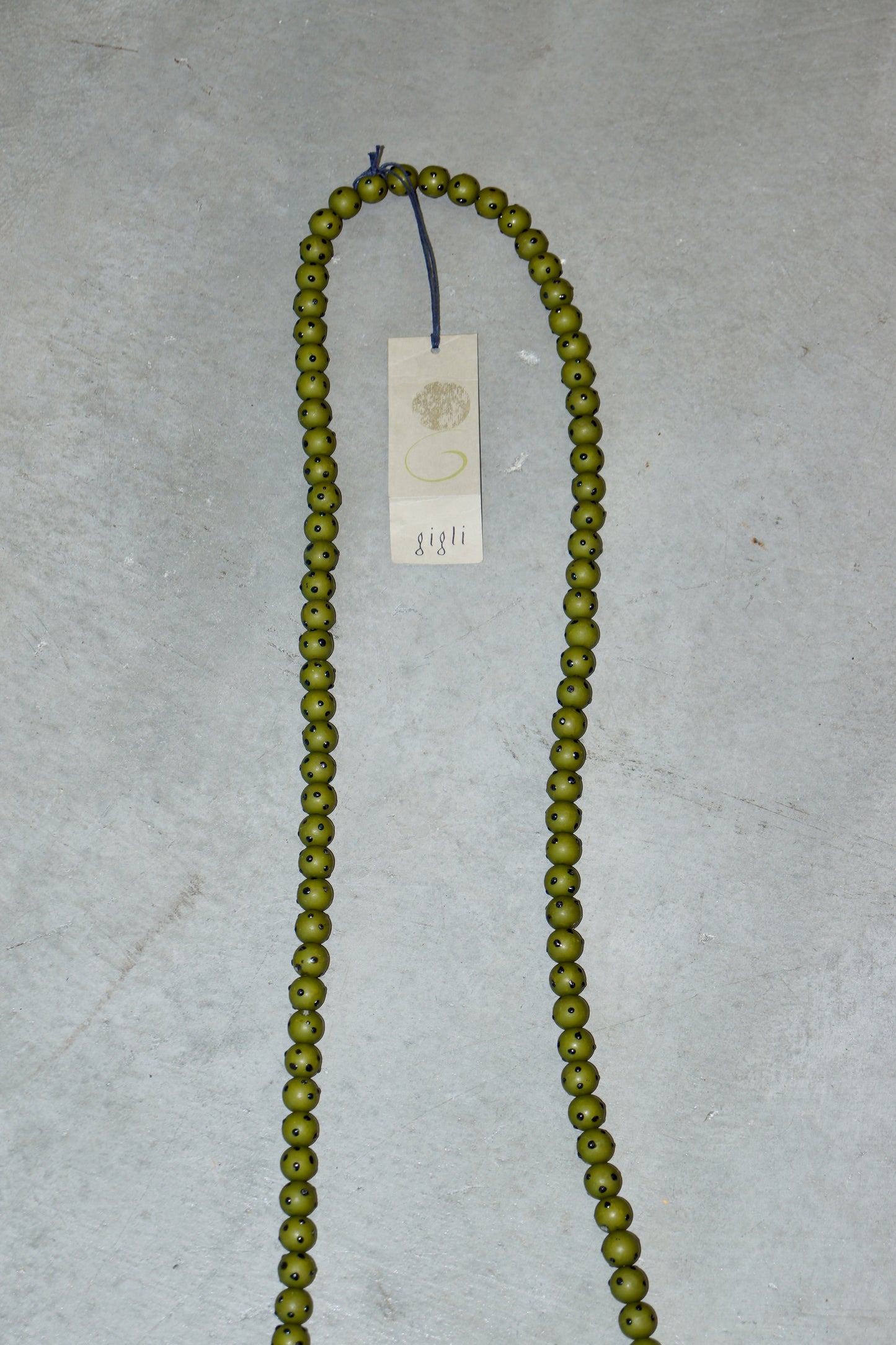 Romeo Gigli Extra Long Resin Bead Necklace