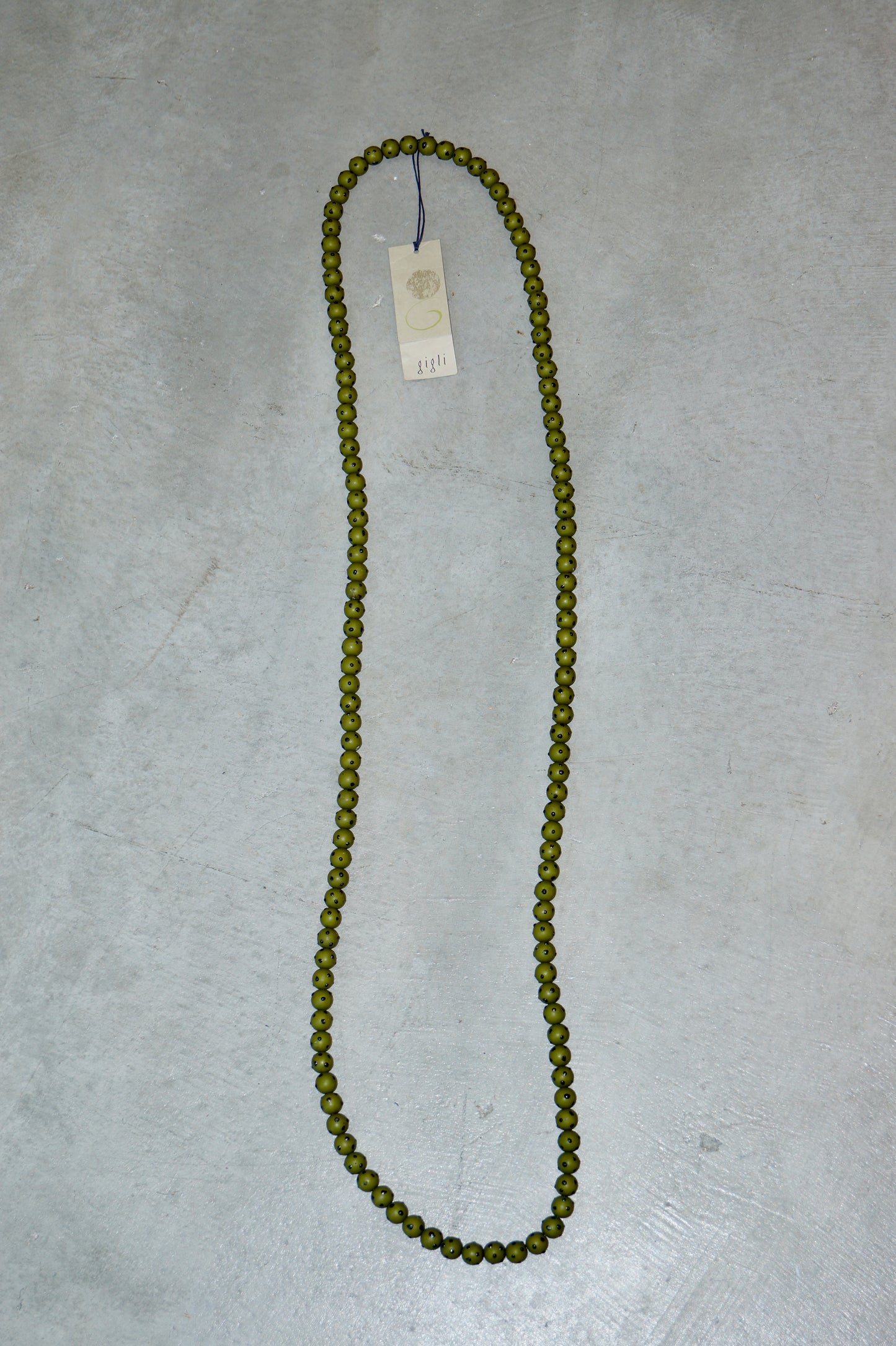 Romeo Gigli Extra Long Resin Bead Necklace