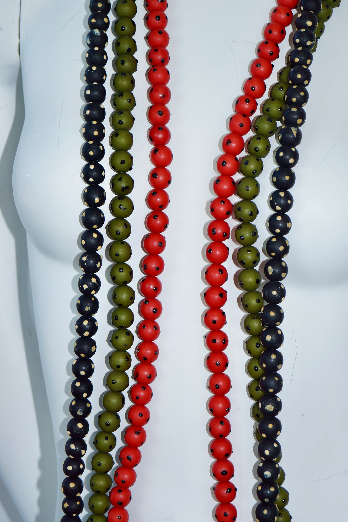 Romeo Gigli Extra Long Resin Bead Necklace