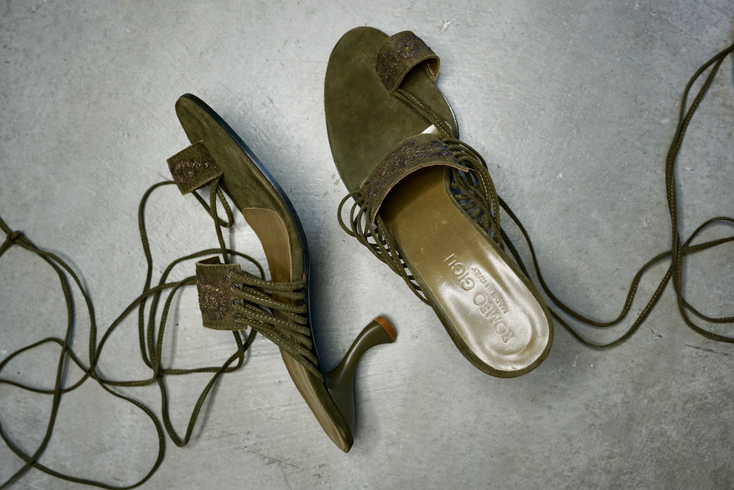 Romeo Gigli Suede Lace Up Heel