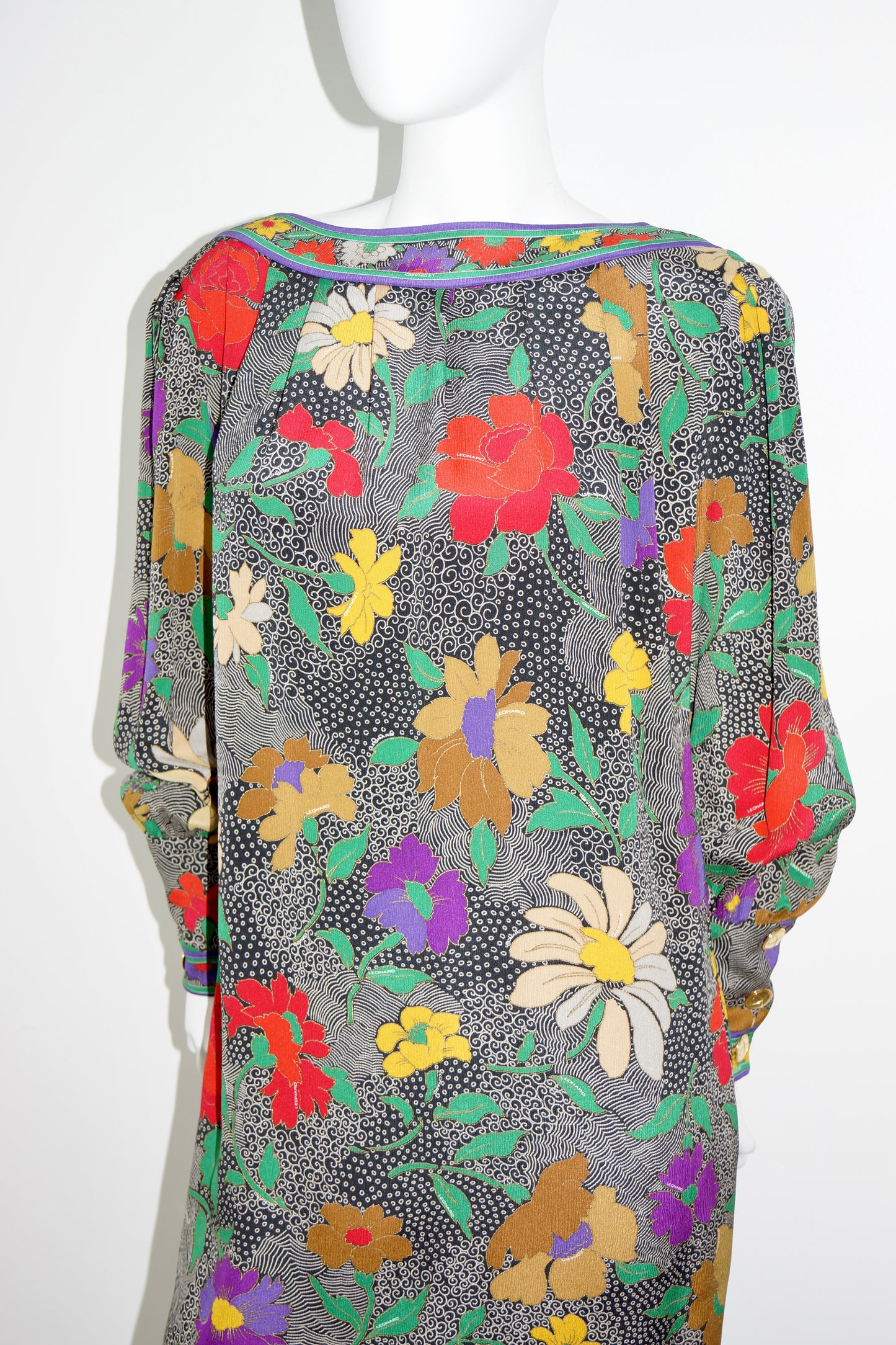 1970's Leonard Silk Dress