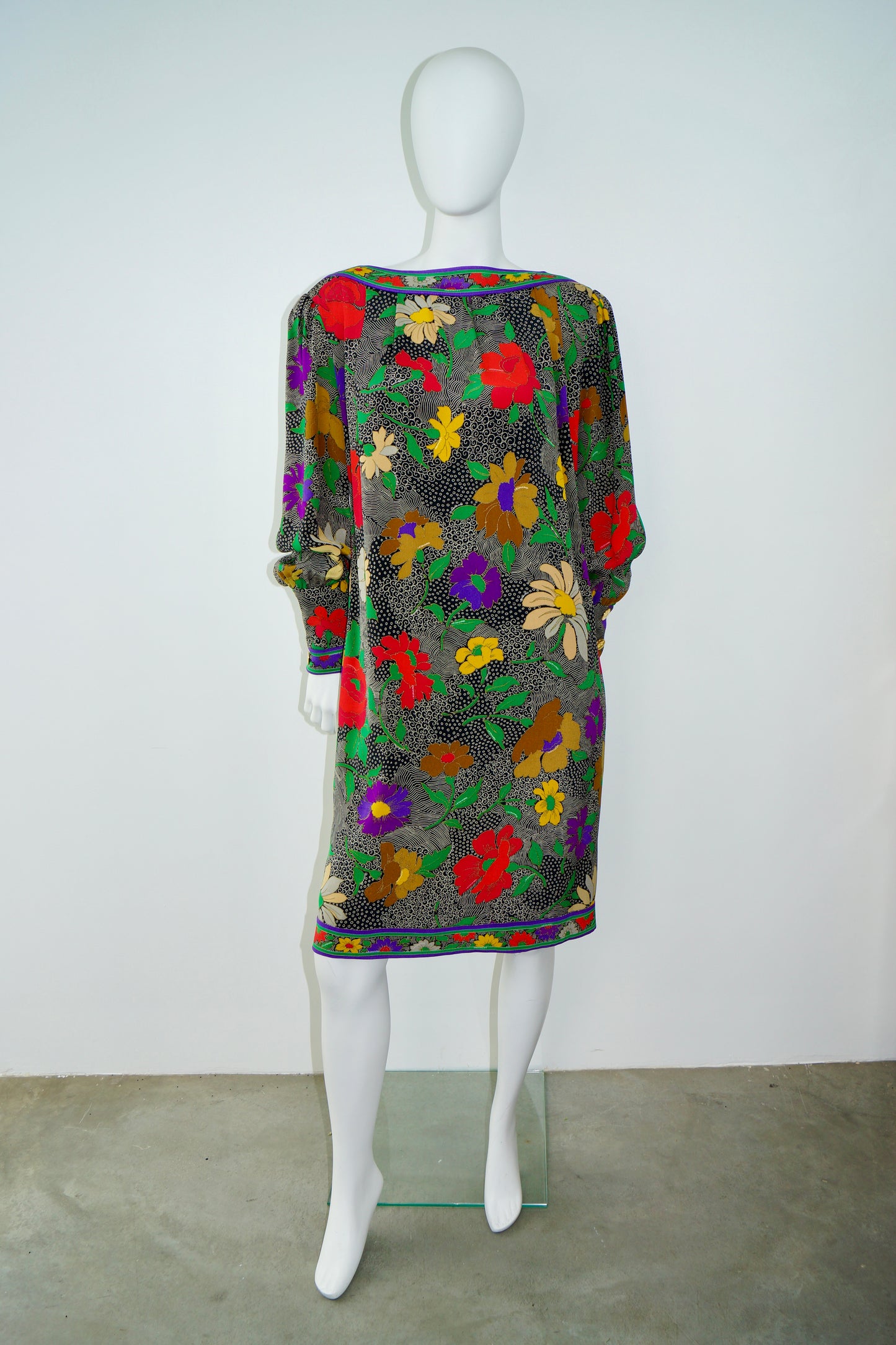 1970's Leonard Silk Dress