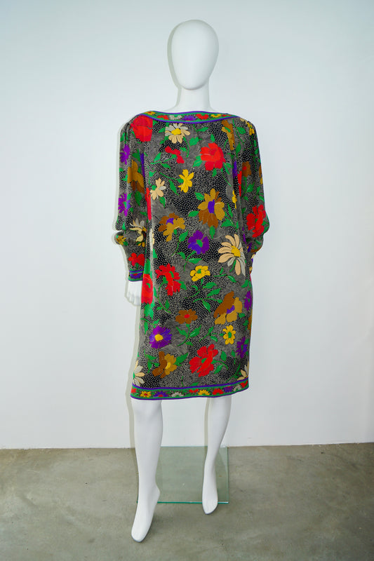 1970's Leonard Silk Dress
