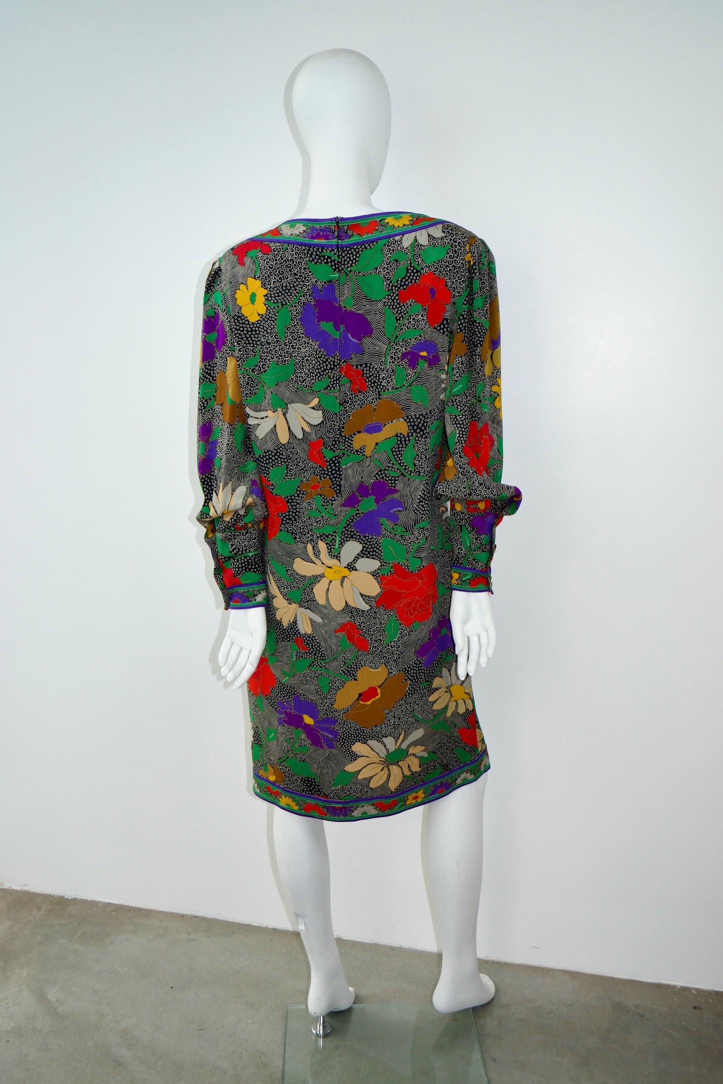 1970's Leonard Silk Dress