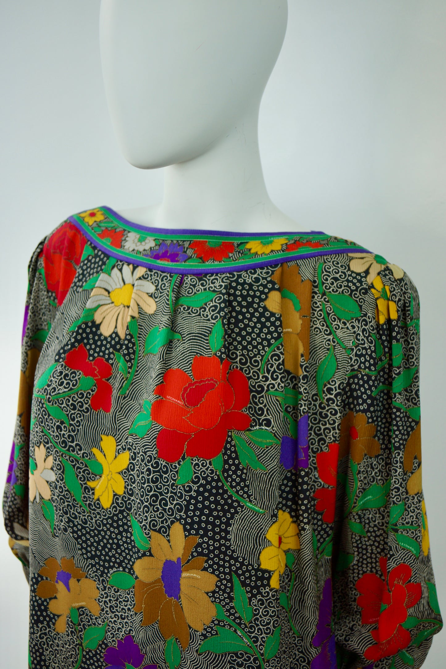 1970's Leonard Silk Dress