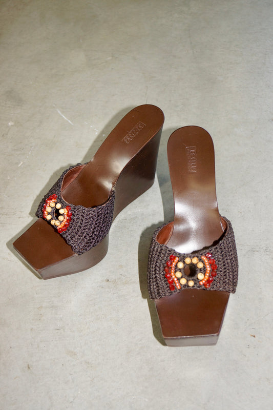 Le Silla Project Brown Platform Sandals