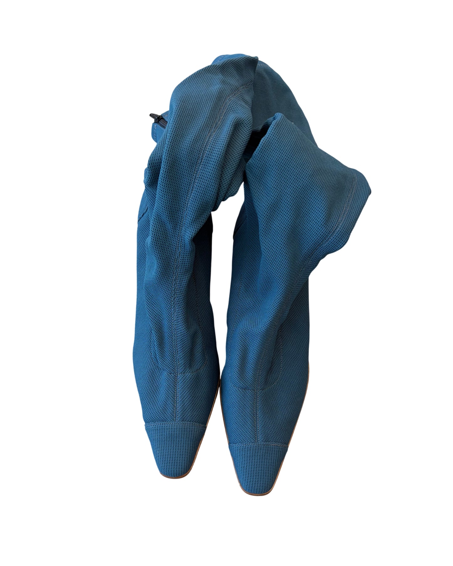 Vintage Romeo Gigli Textile Knee-High Boots