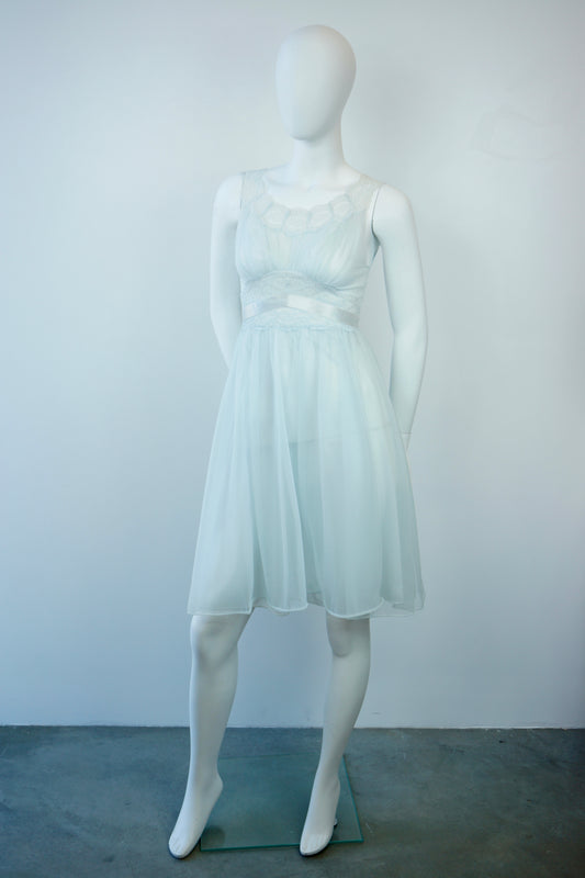 Pale Blue Peignoir Slip