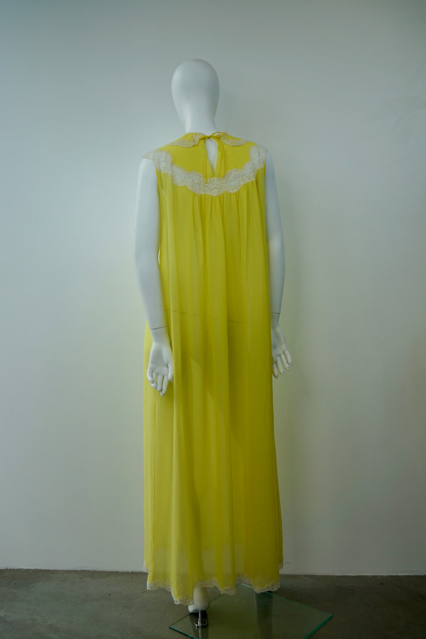 Sunshine Yellow 1960's Peignoir Slip