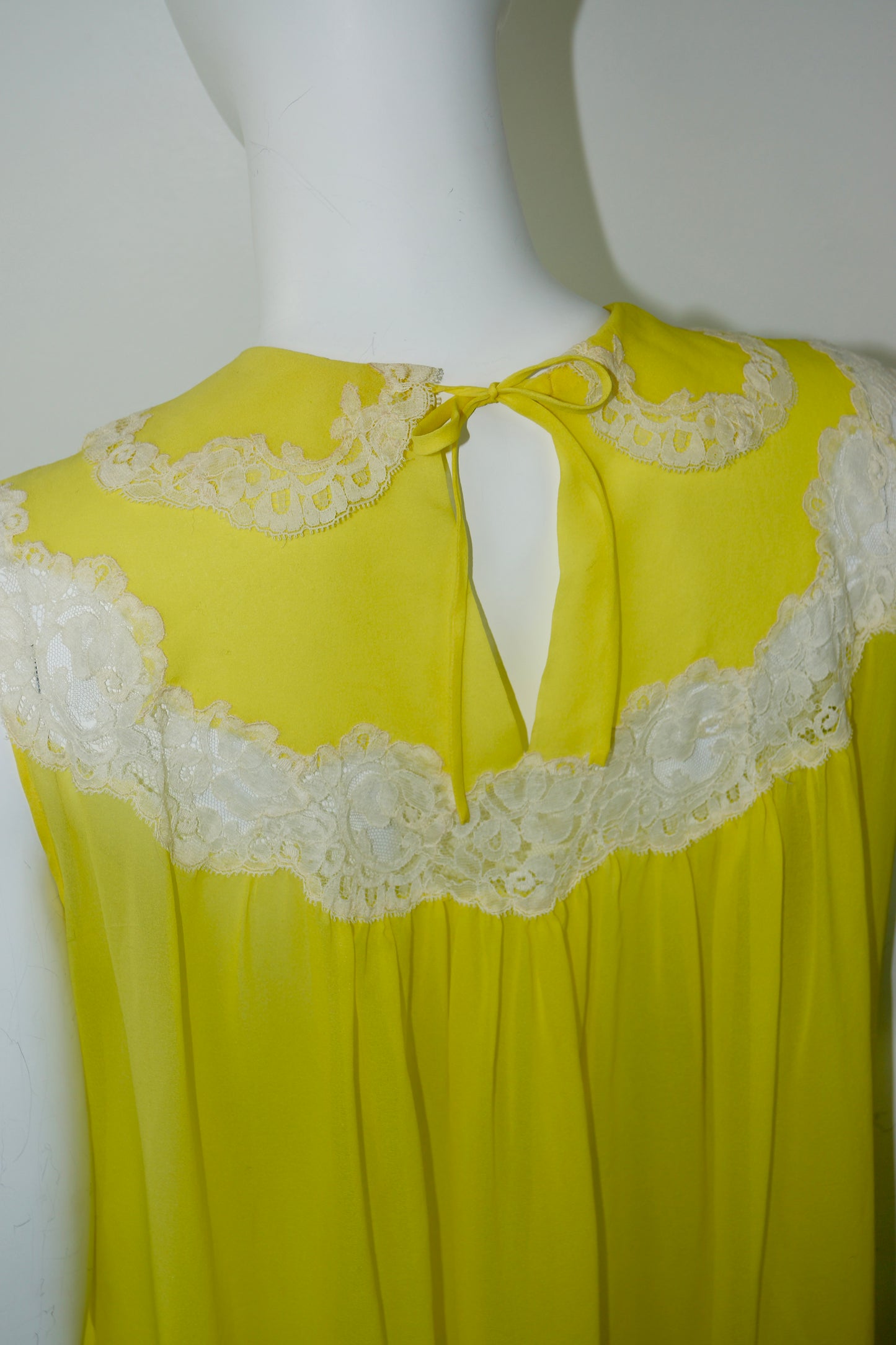 Sunshine Yellow 1960's Peignoir Slip