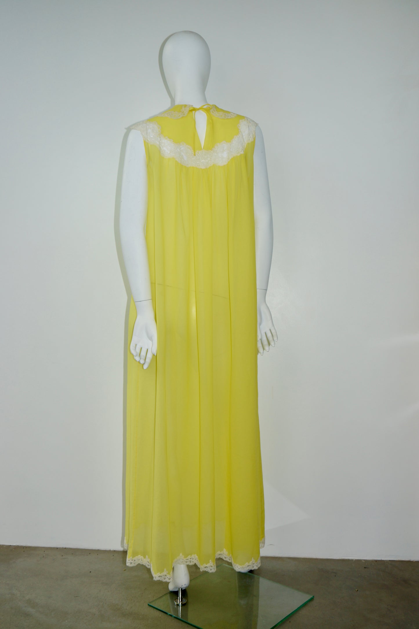Sunshine Yellow 1960's Peignoir Slip