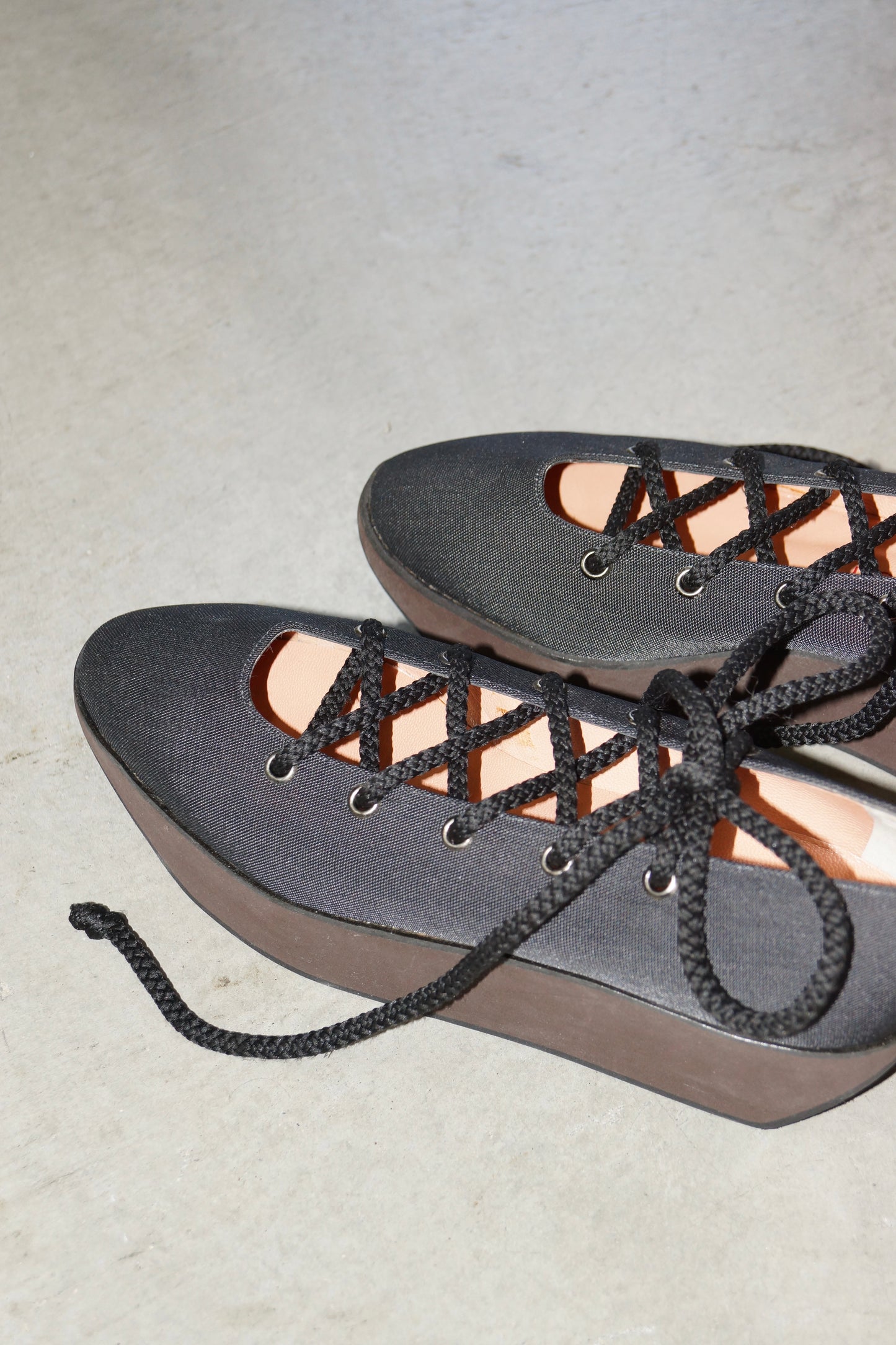 Romeo Gigli Lace-Up Ballet Platform