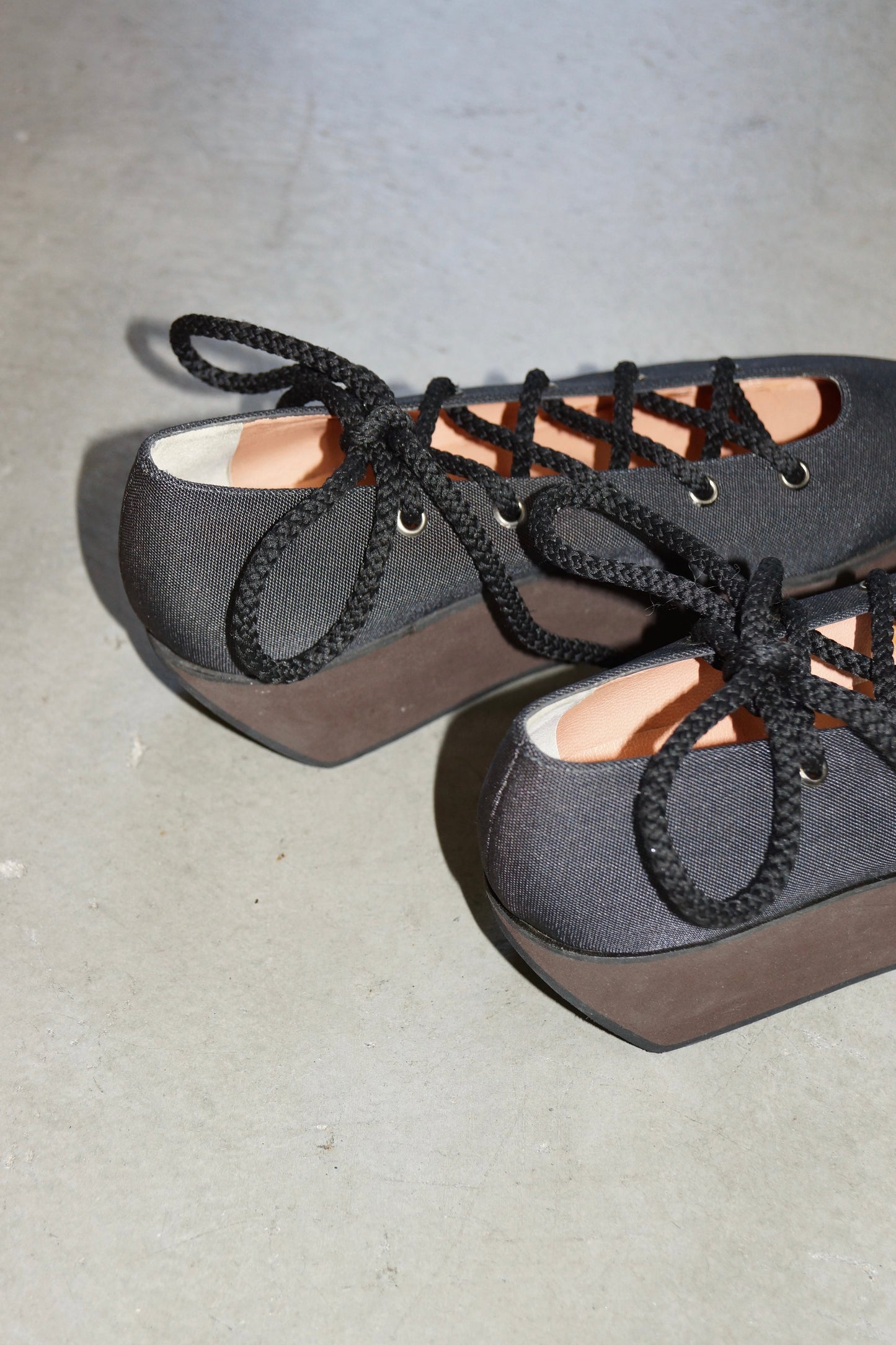 Romeo Gigli Lace-Up Ballet Platform