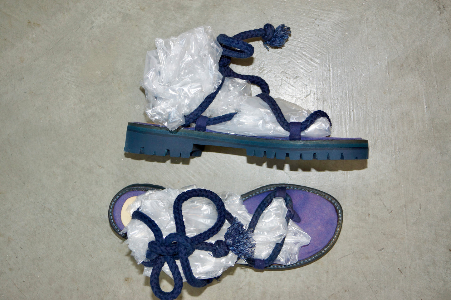 Romeo Gigli Blue Rope Sandals