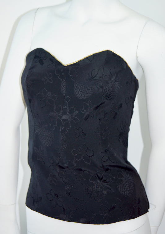 Emanuel Ungaro Parallele Paris Silk Bustier Top